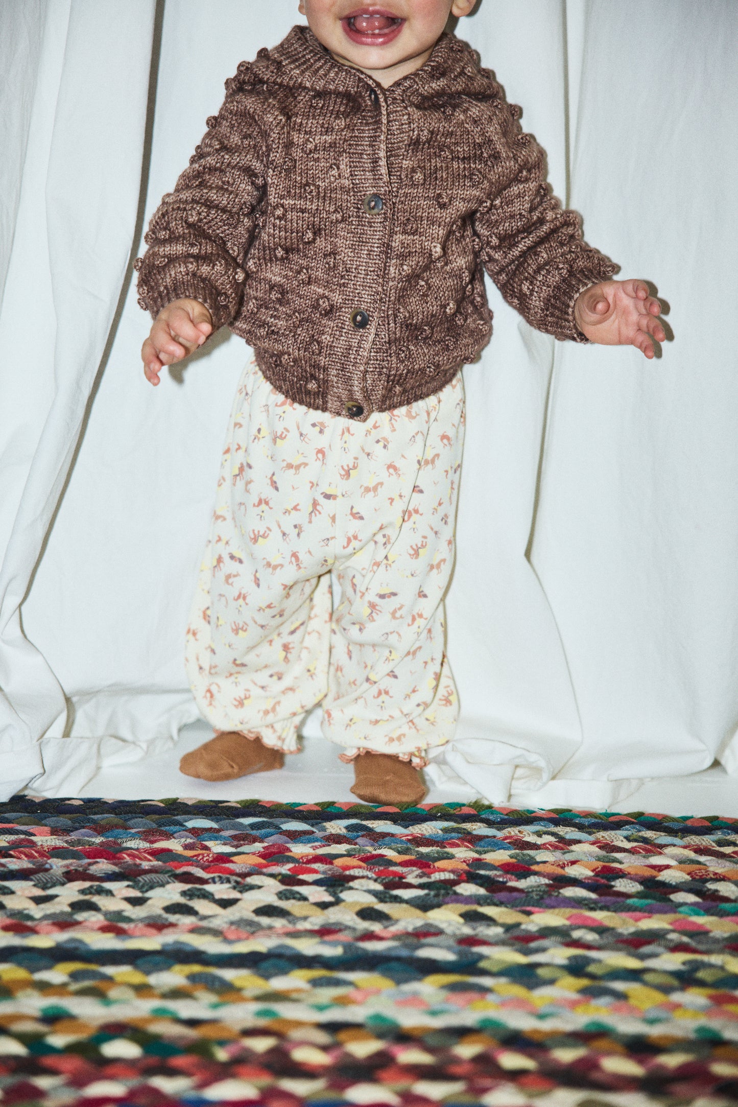 Baby Hooded Popcorn Cardigan