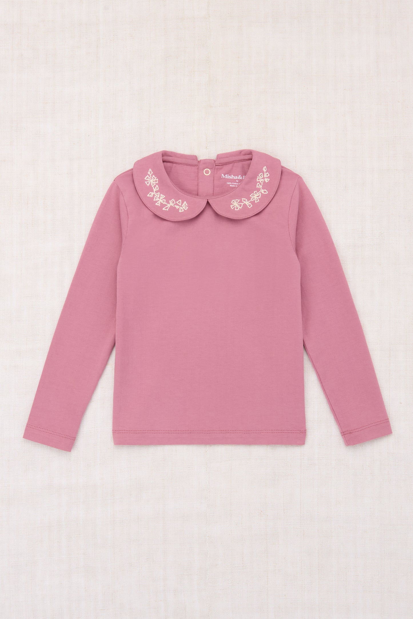 Embroidered Peter Pan Top