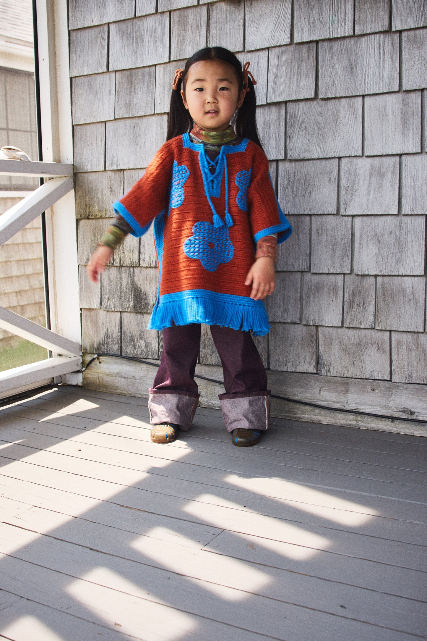 Blomma Crochet Fringe Poncho