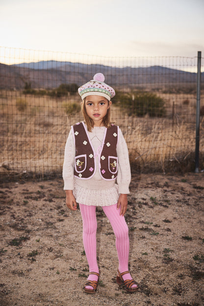 Eyelet Popcorn Skating Skirt
