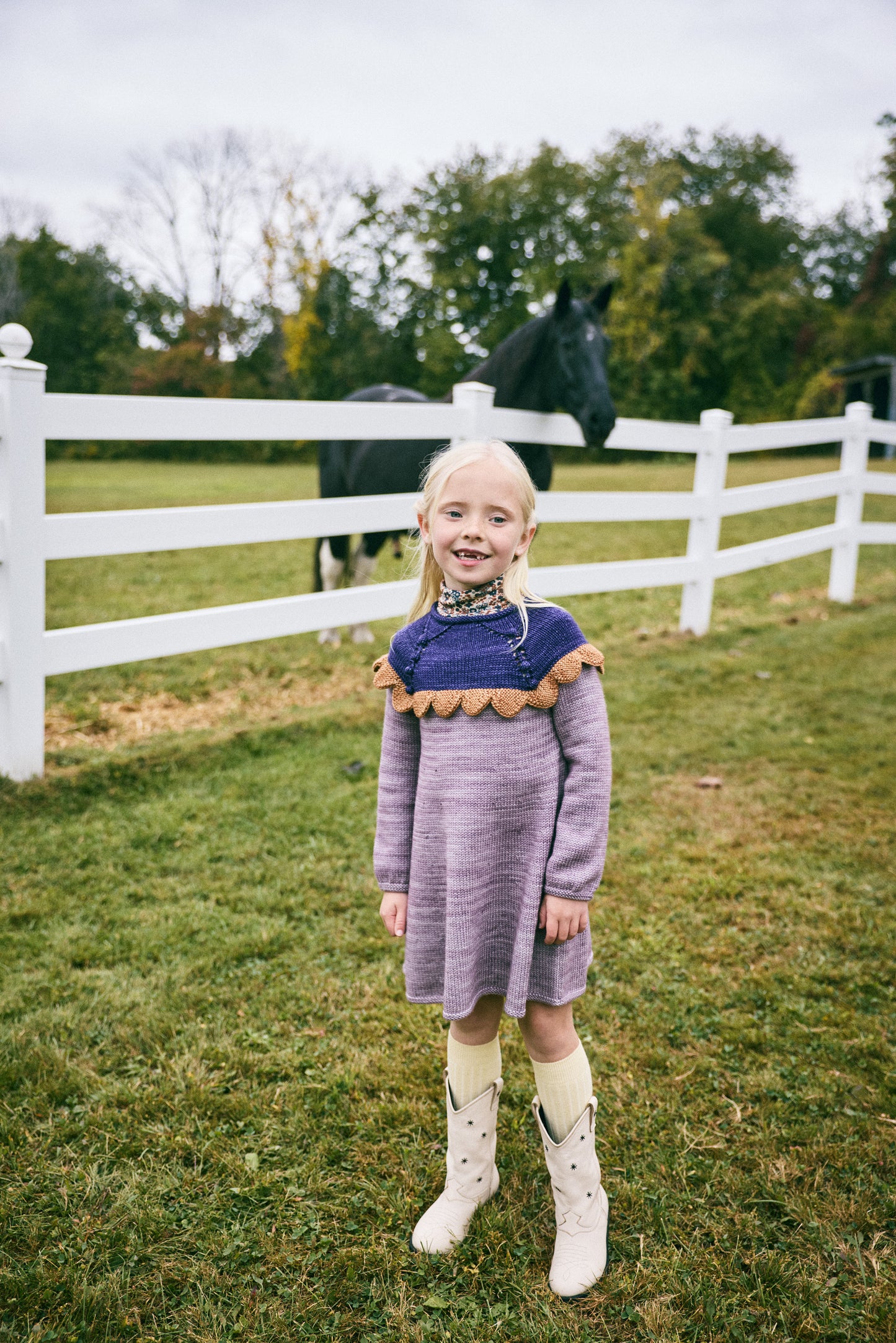 Scallop Yoke Tunic Dress