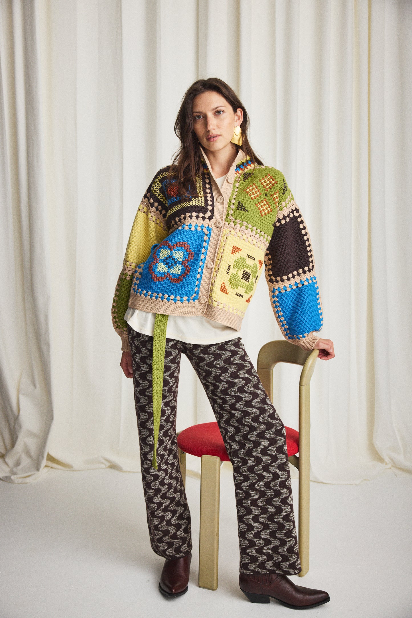 Cross Stitch Crochet Jacket