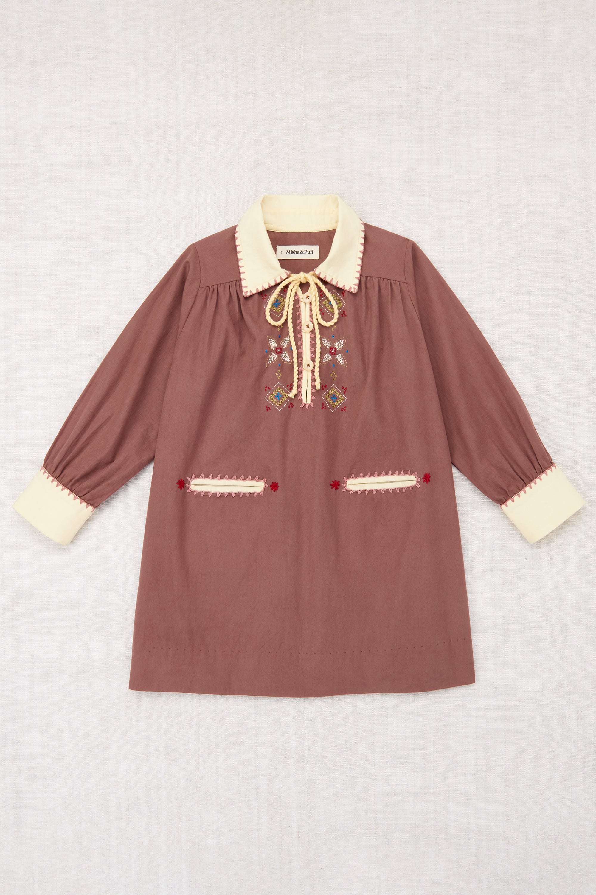 misha&puff♡pinecone dress♡8Y MISHA & PUFF Pinecone Dress _ Camel Confetti - SEN_TO_SENCE