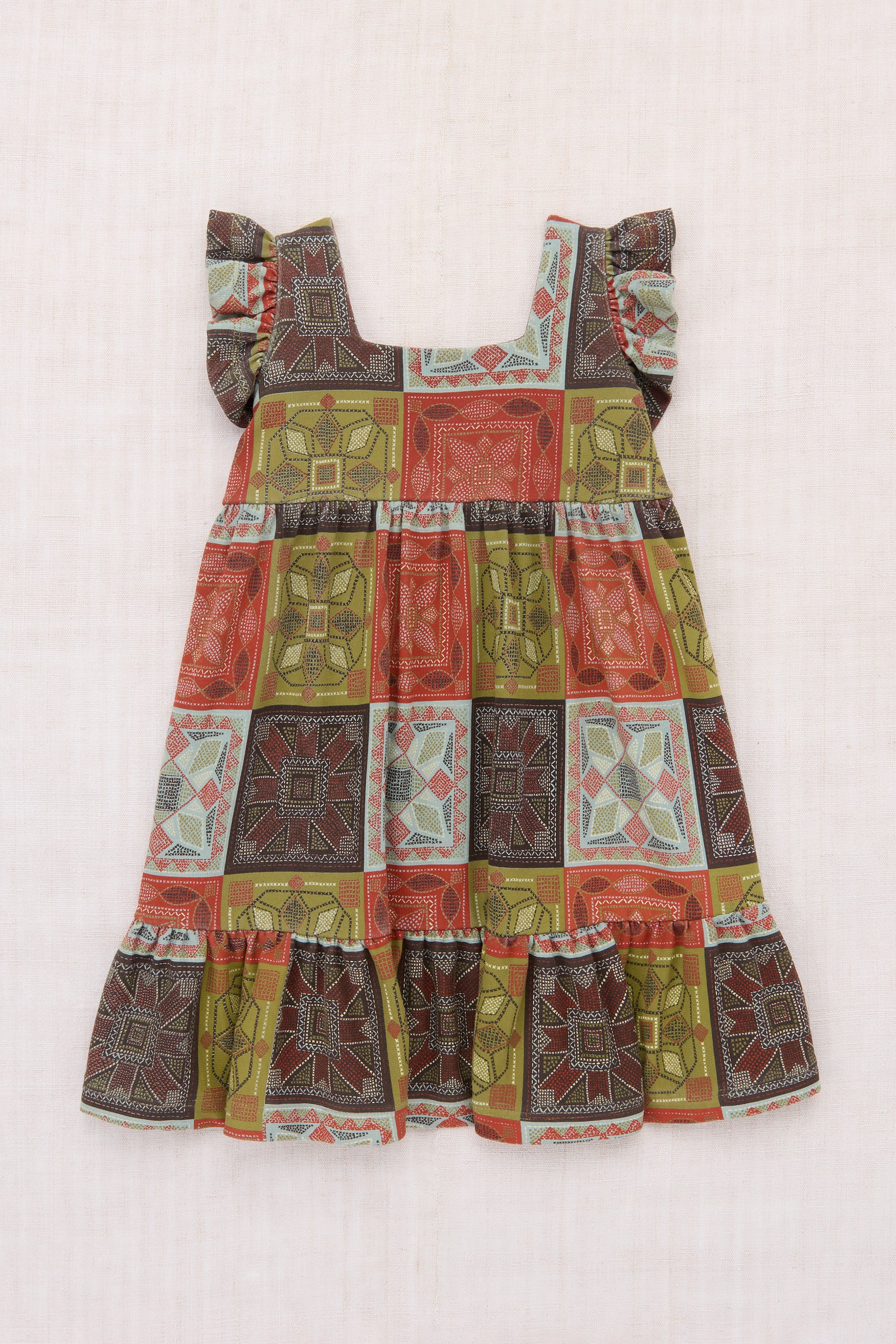 Misha Puff Ruffle & Sleeve Dress and - Folk 2y Tile BIEN – | 0