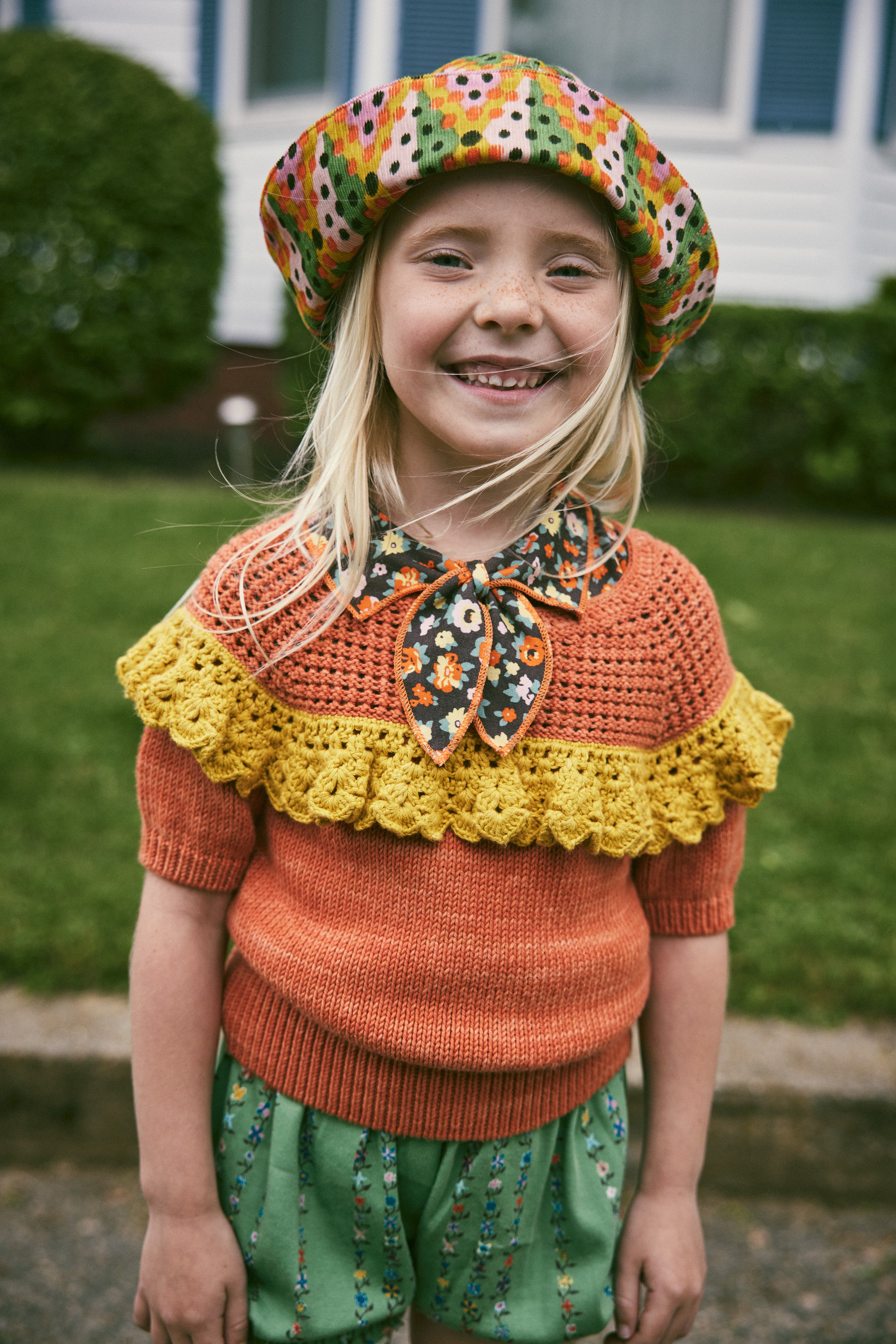 Girls Crochet Top | Joya Top | Misha & Puff