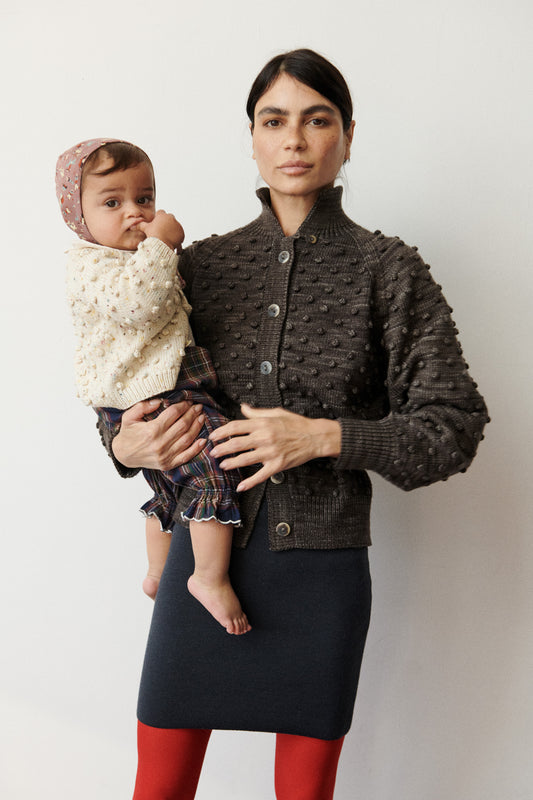 Popcorn Polo Cardigan