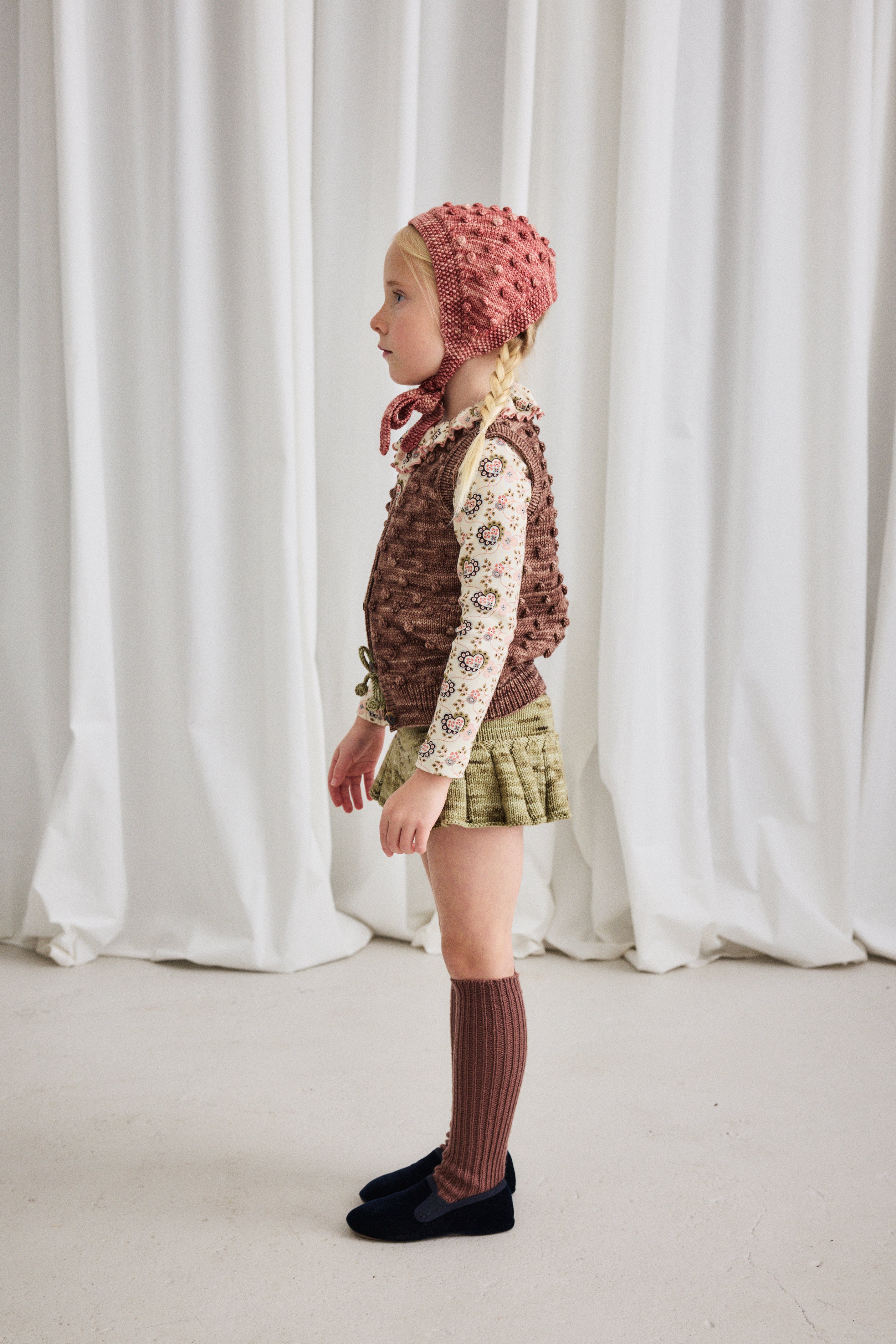 misha and puff ボンネット　ポップコーンブルマ Popcorn Bonnet | Digital Knitting Pattern | Misha & Puff