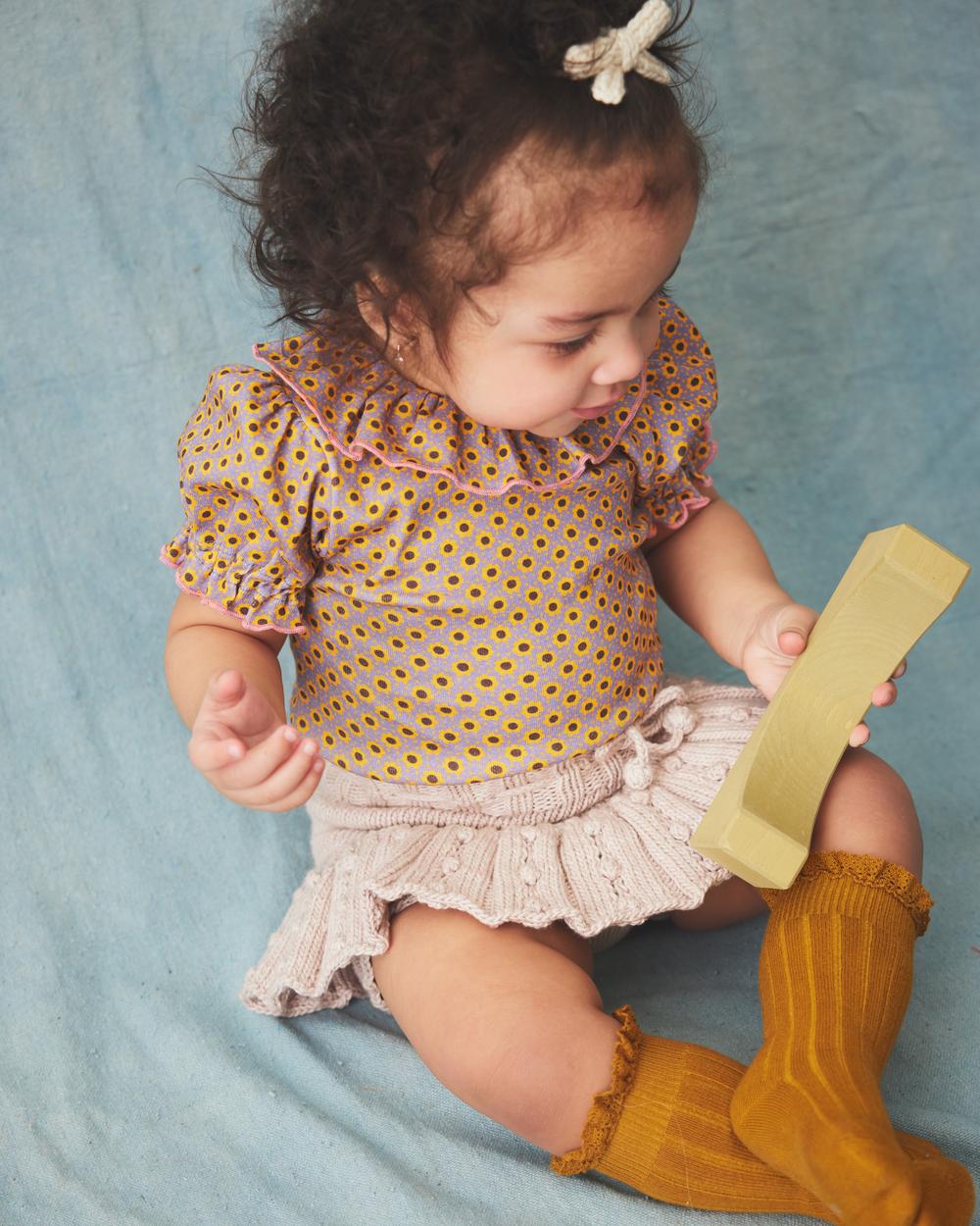 Eyelet Popcorn Skating Skirt