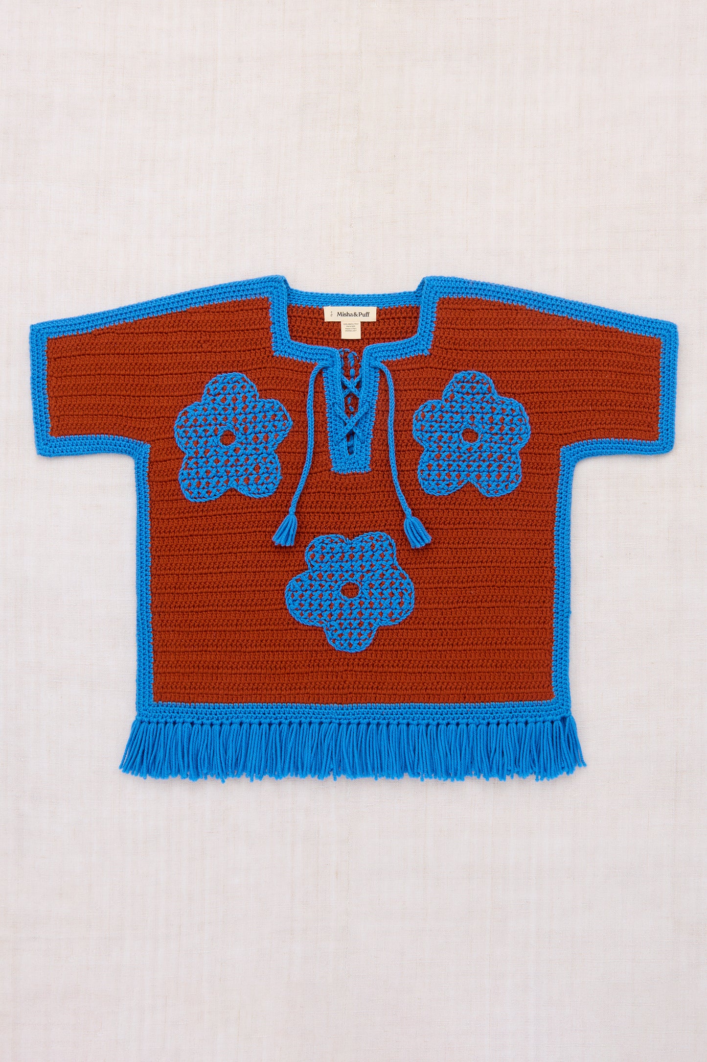 Blomma Crochet Fringe Poncho