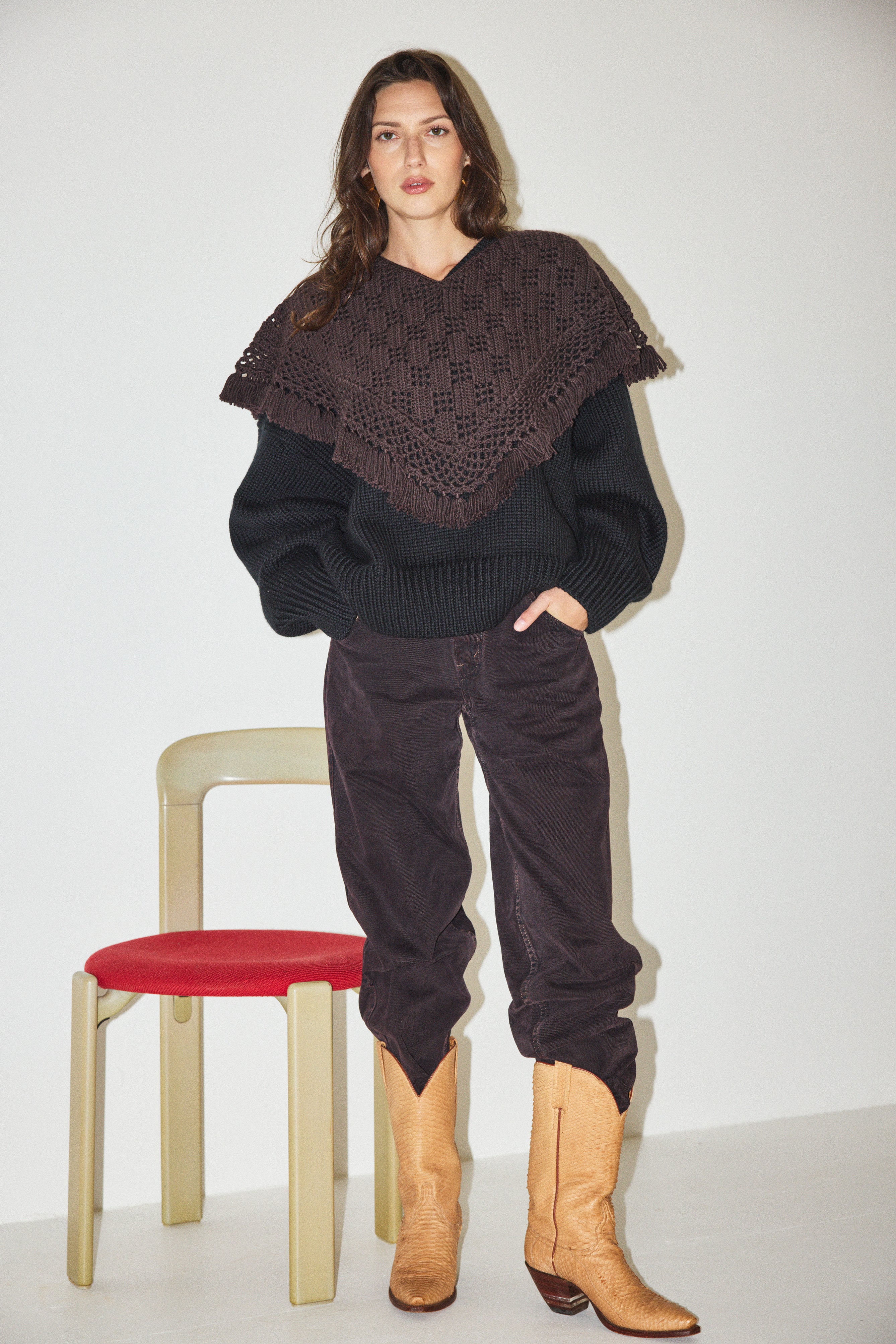 Lattice Crochet Capelet – Misha & Puff