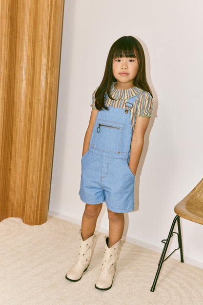 Zip Overall Shorts