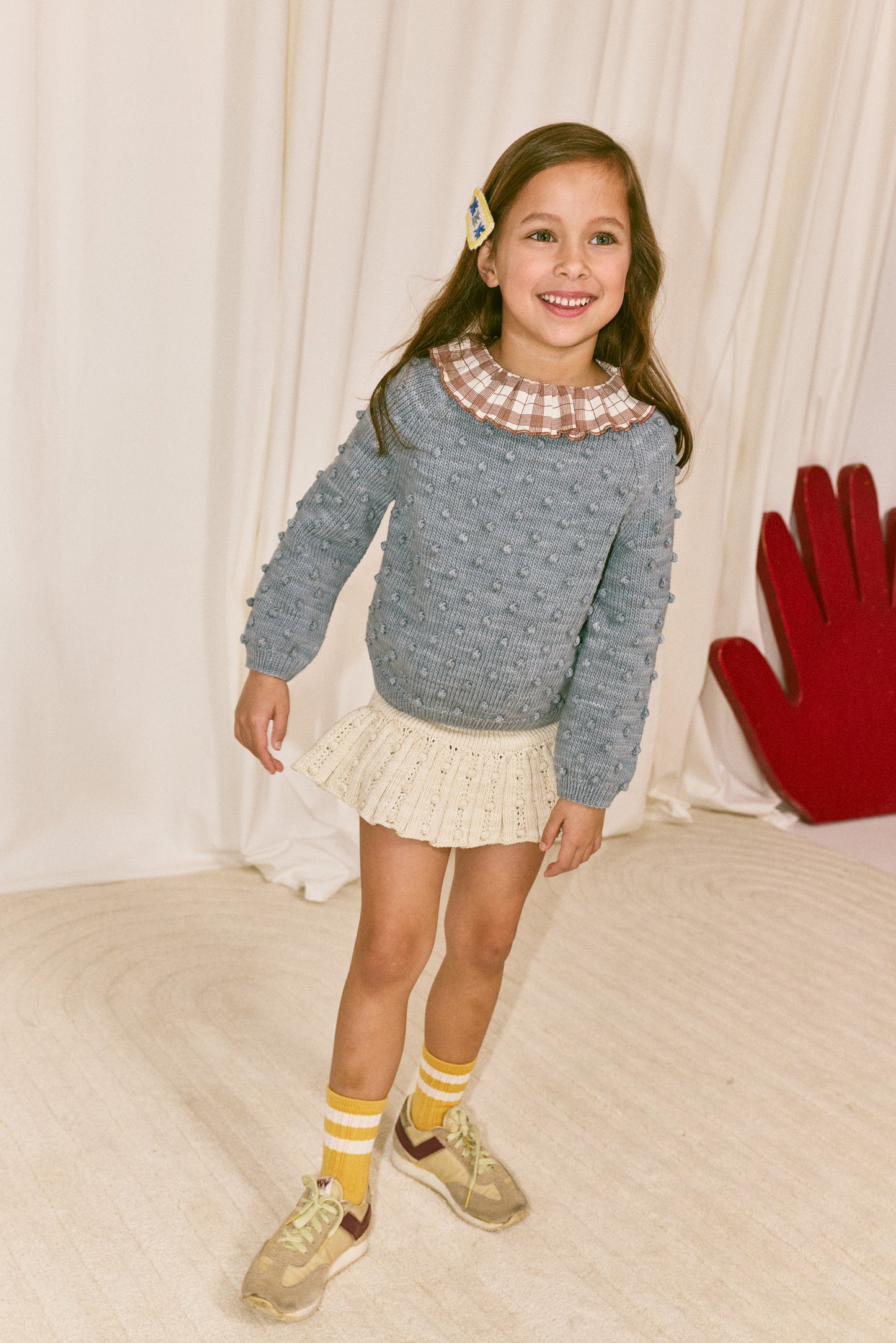 Eyelet Popcorn Skating Skirt