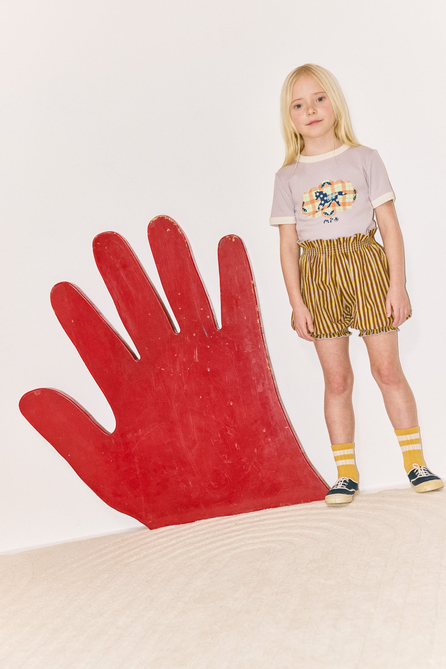 Horse Trot Collage Ringer Tee