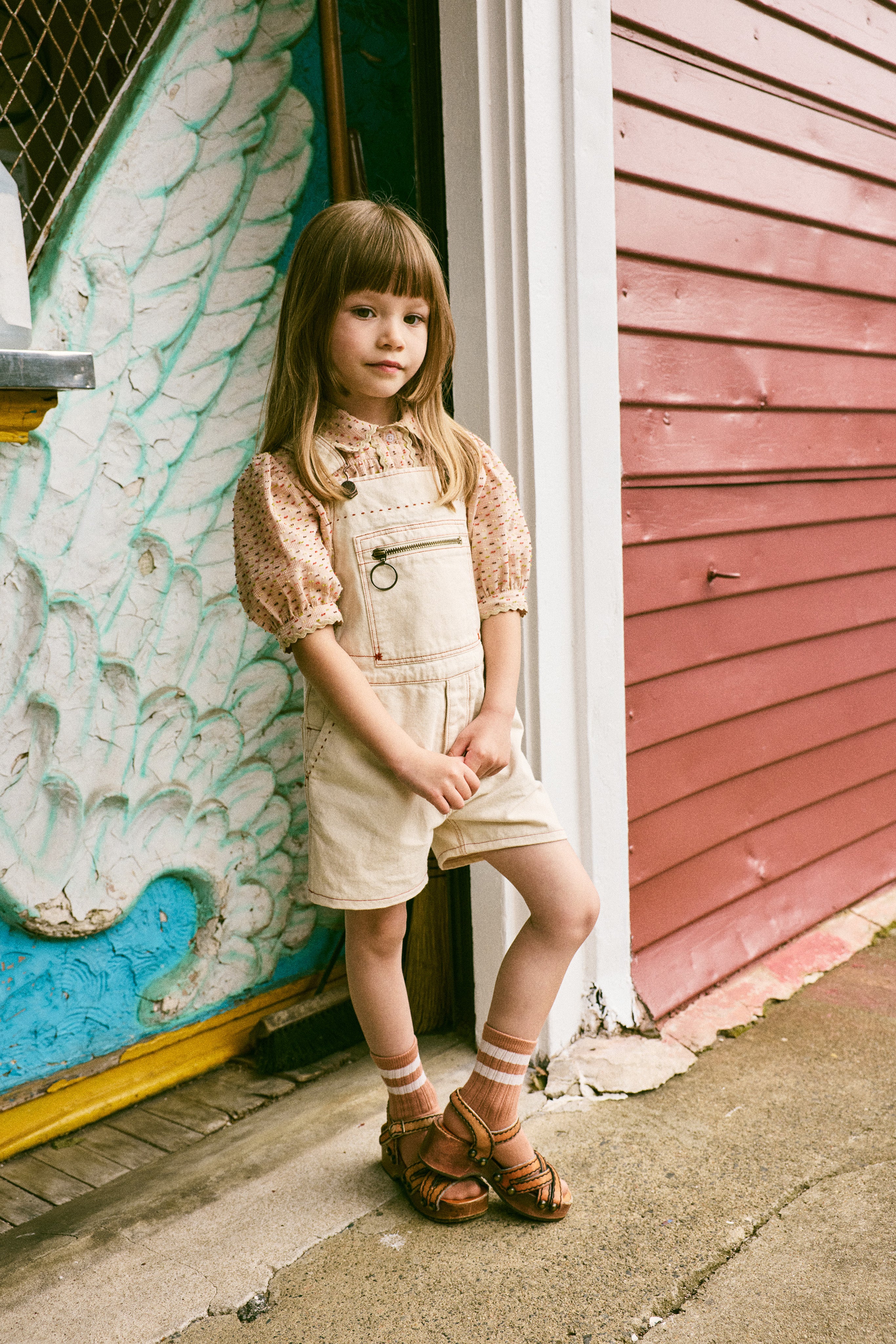 Zip Overall Shorts – Misha & Puff
