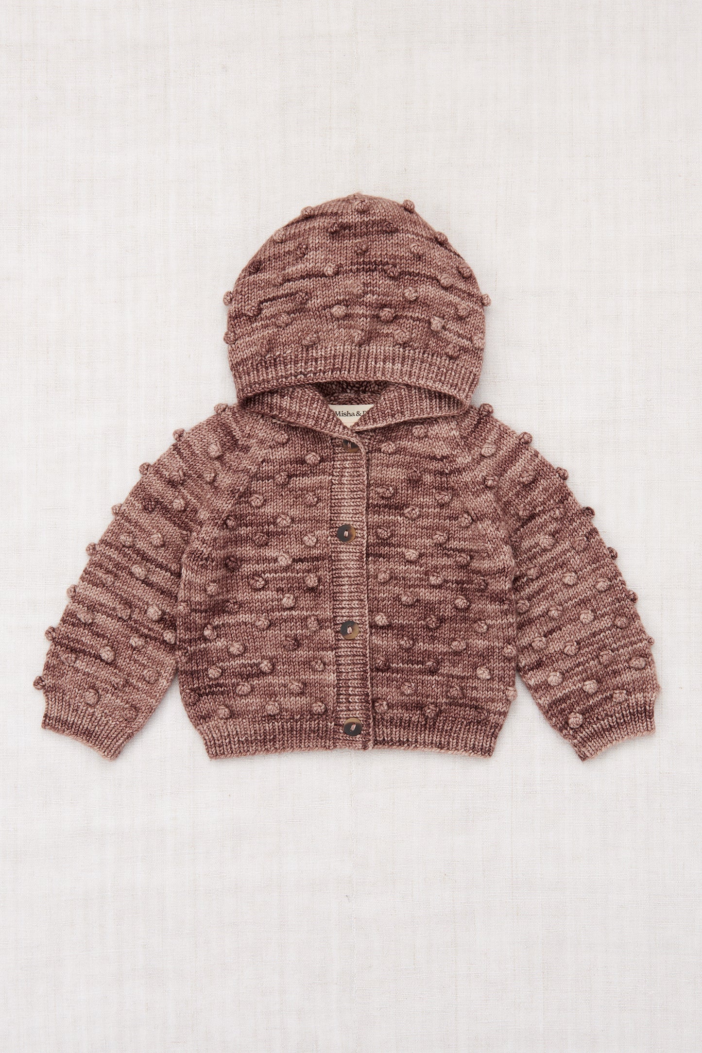 Baby Hooded Popcorn Cardigan