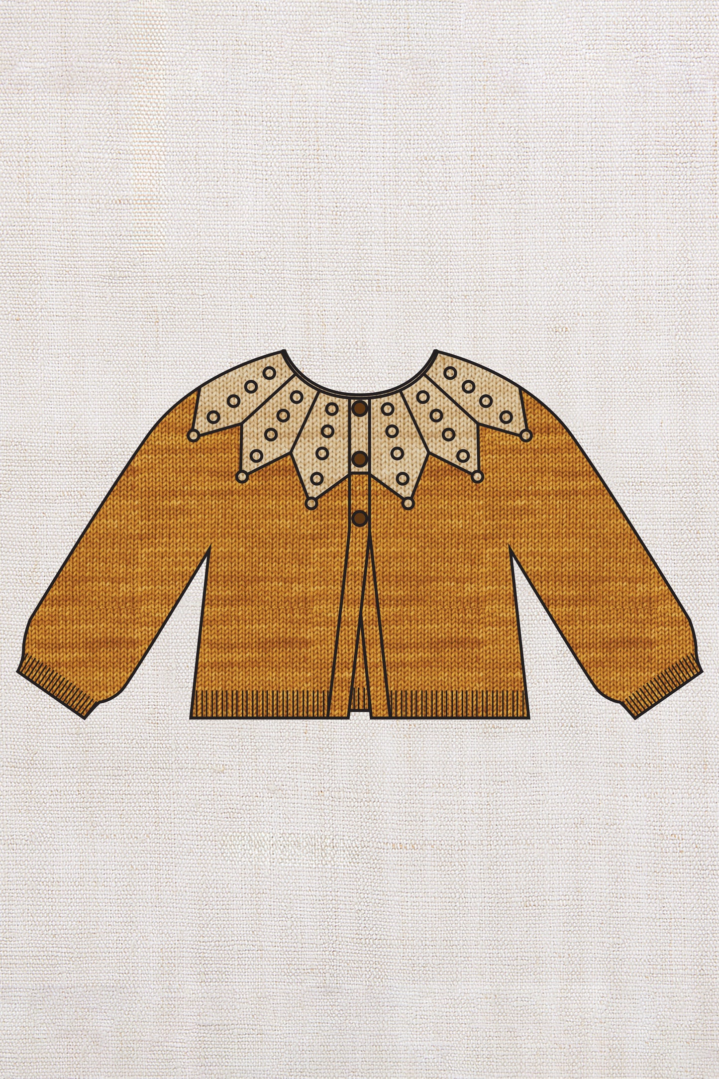 Placed Popcorn Cardigan