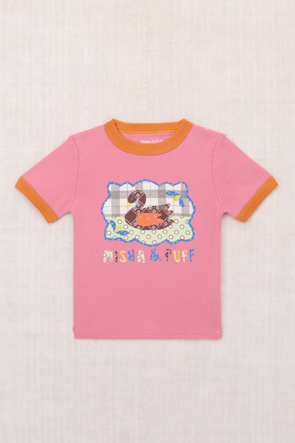 Swan Collage Ringer Tee