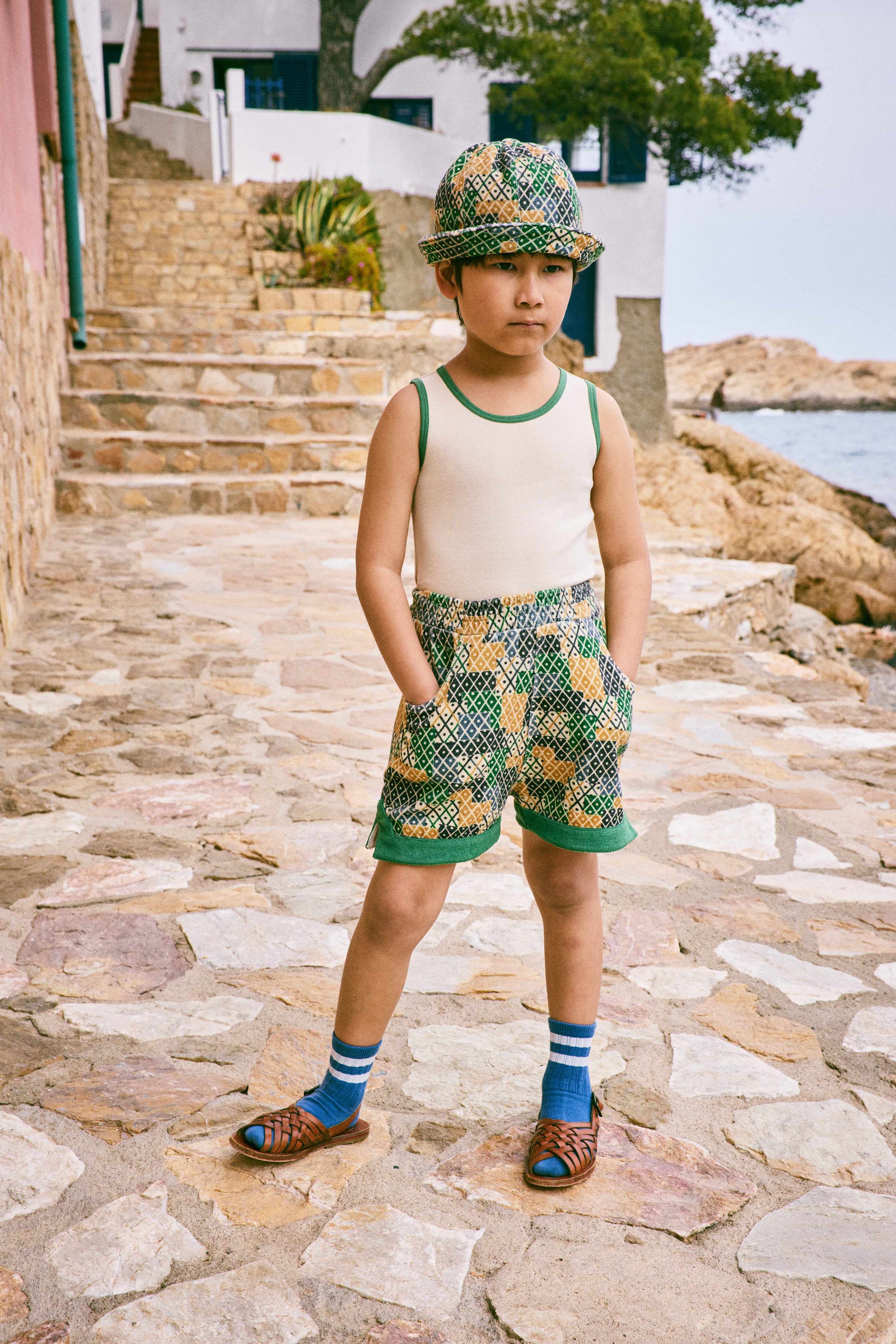 帽子 Misha & Puff beach hat 4-8y Kids Beach Hat | Crochet Beach Hat | Misha & Puff