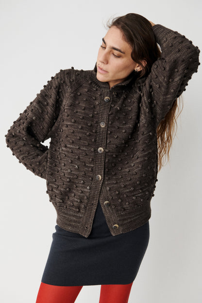Popcorn Polo Cardigan
