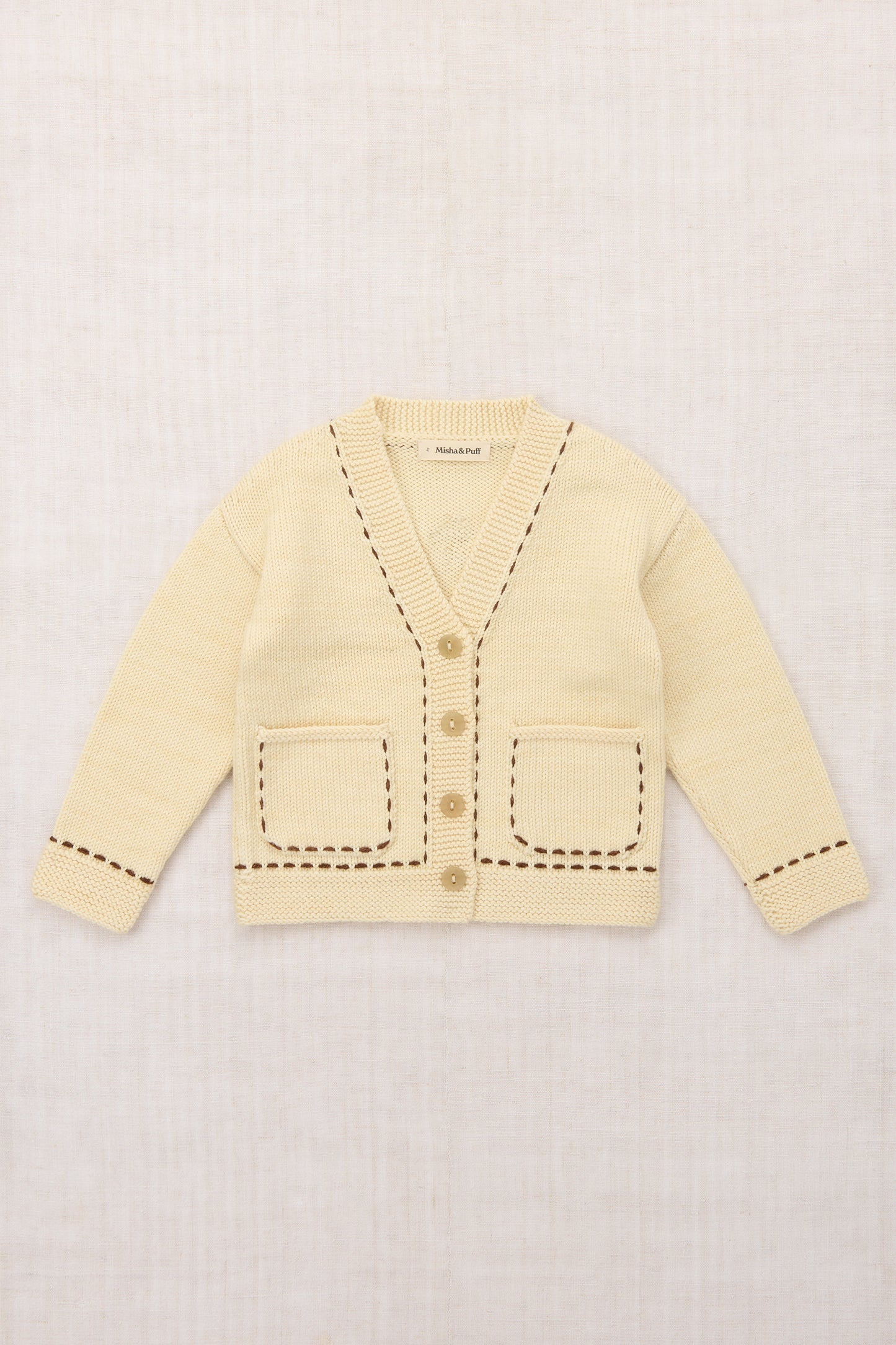 Alma Mater Cardigan - Shortbread