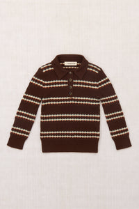 Ari Sweater - Dark Roast Beaded Stripe