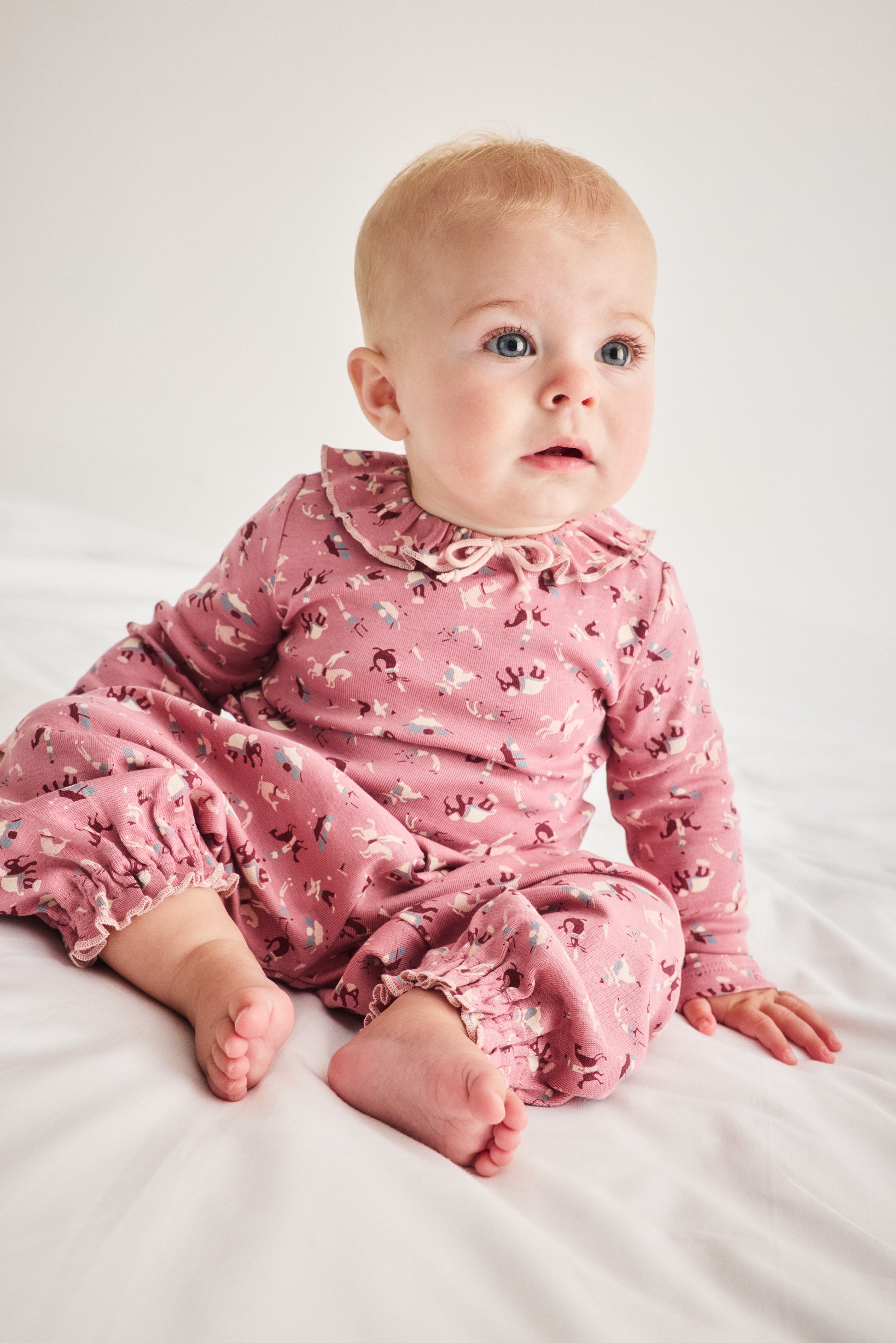 Baby Balloon Pant - Antique Rose Circus