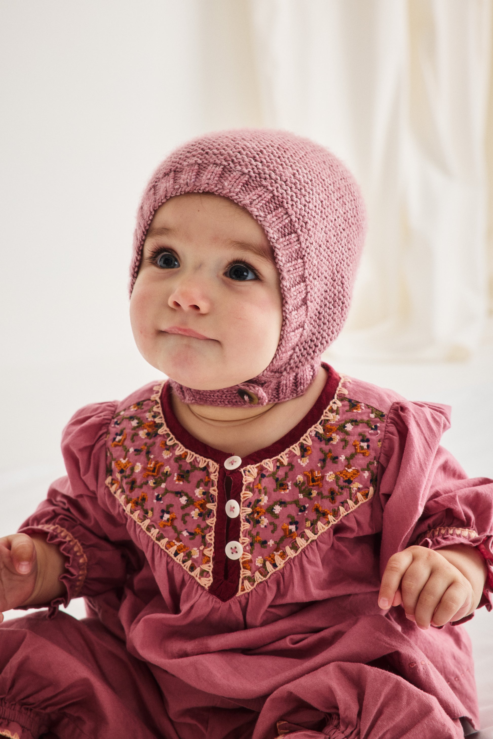 Baby Beachwalk Bonnet - Antique Rose