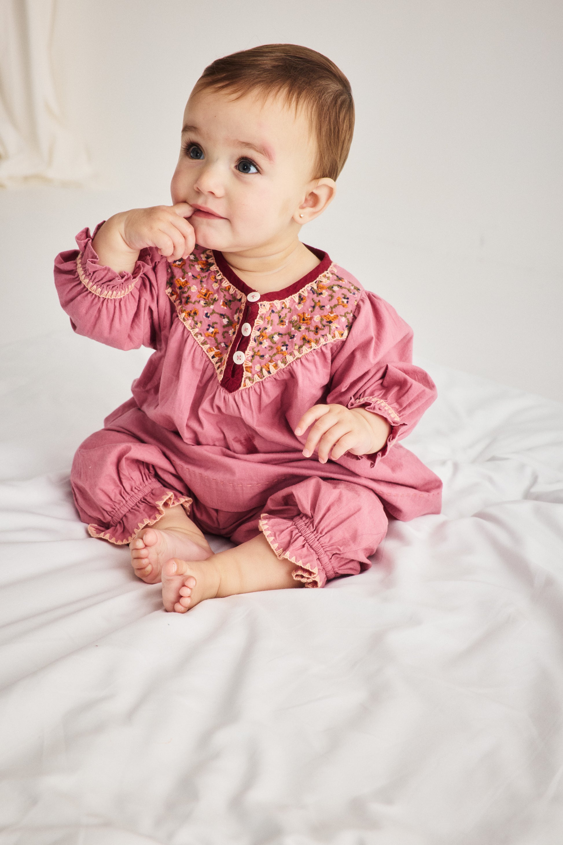 Baby Betina Dress - Antique Rose