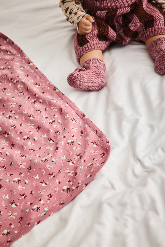 Baby Blanket - Antique Rose Circus