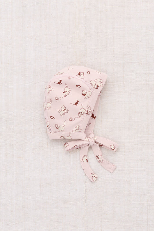 Baby Bonnet - Candyfloss Cat & Mouse