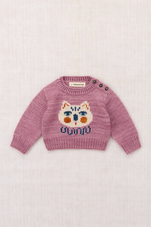 Baby Chouette Sweater - Antique Rose