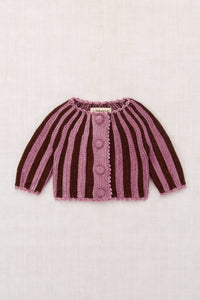 Baby Circus Stripe Cardigan - Antique Rose