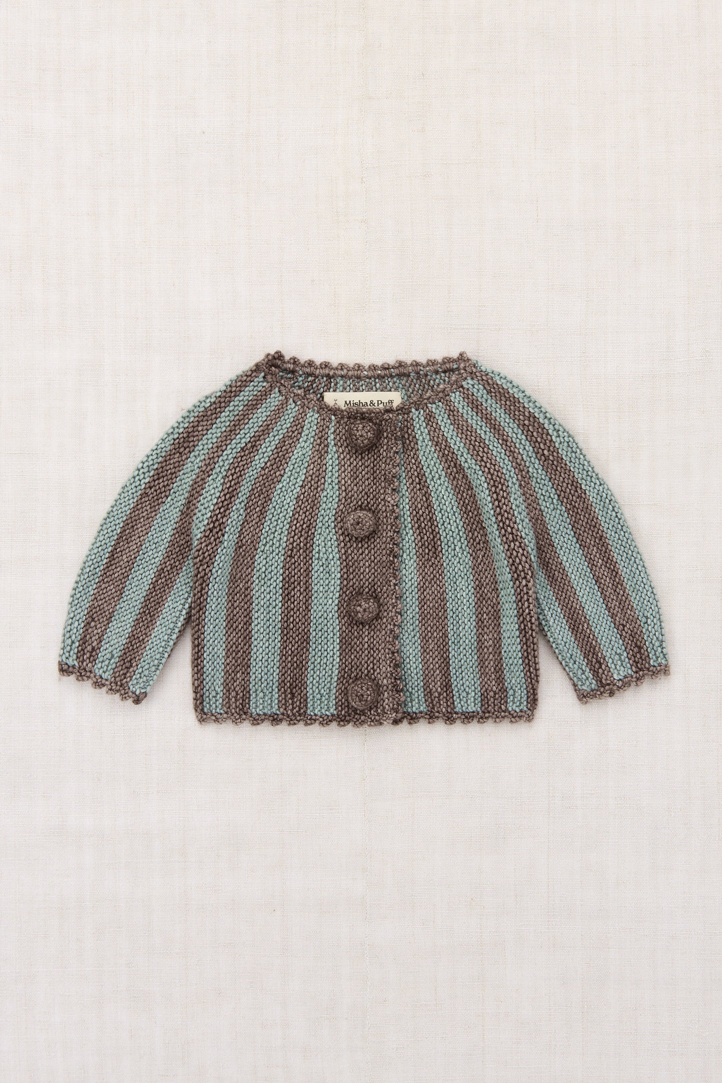 Baby Circus Stripe Cardigan - Mink