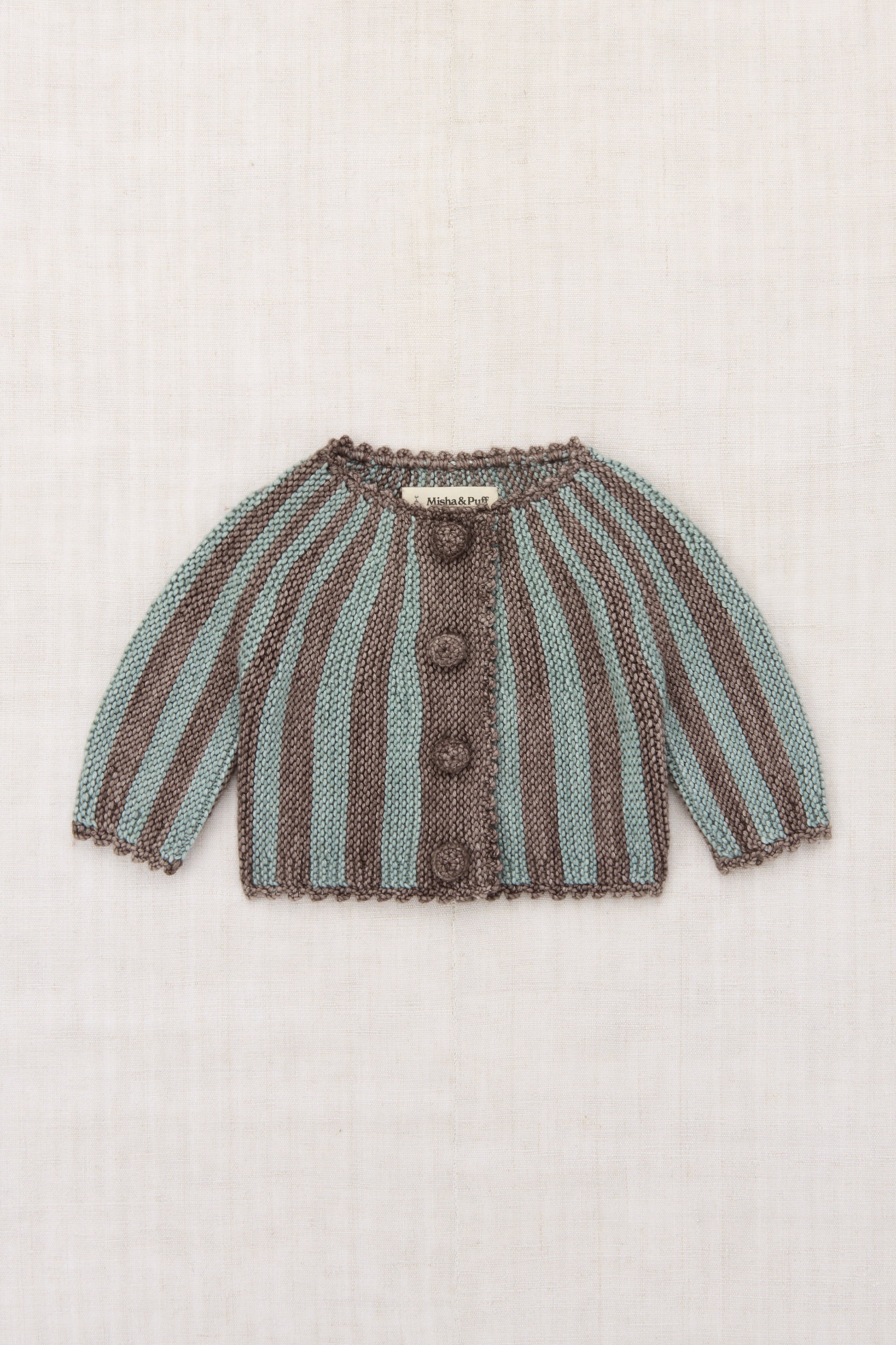 Baby Circus Stripe Cardigan - Mink