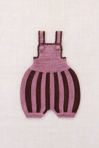 Baby Circus Stripe Romper - Antique Rose