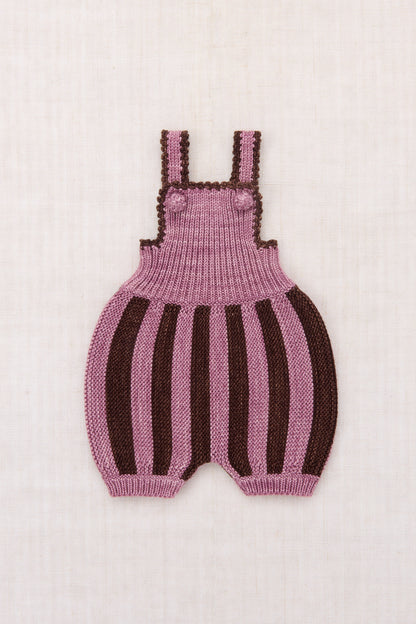 Baby Circus Stripe Romper - Antique Rose