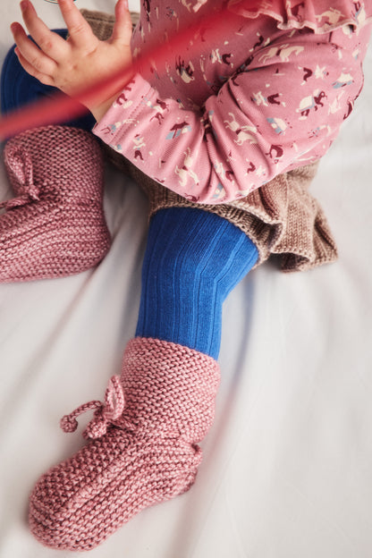 Baby Classic Booties - Antique Rose