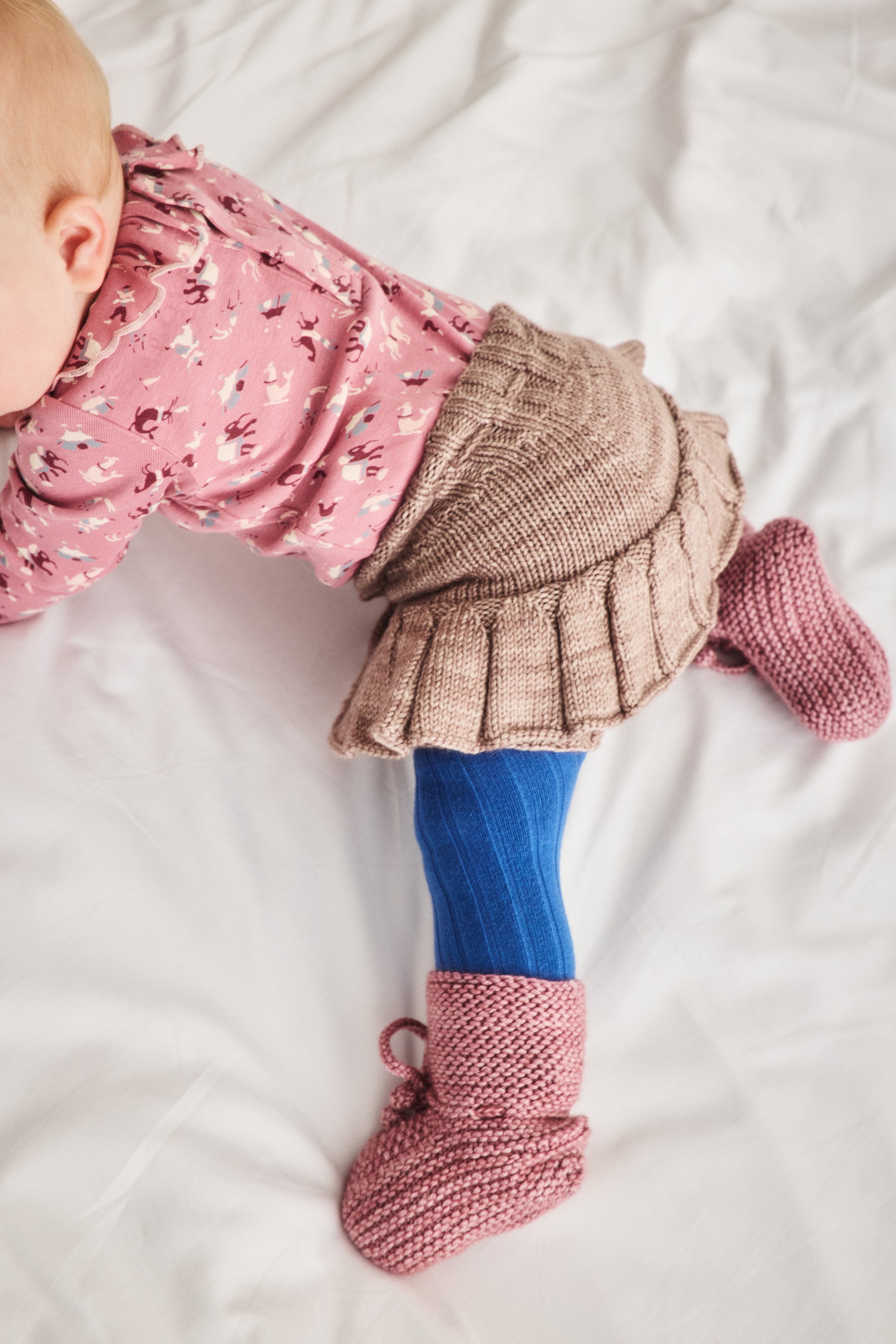 Baby Classic Booties - Antique Rose