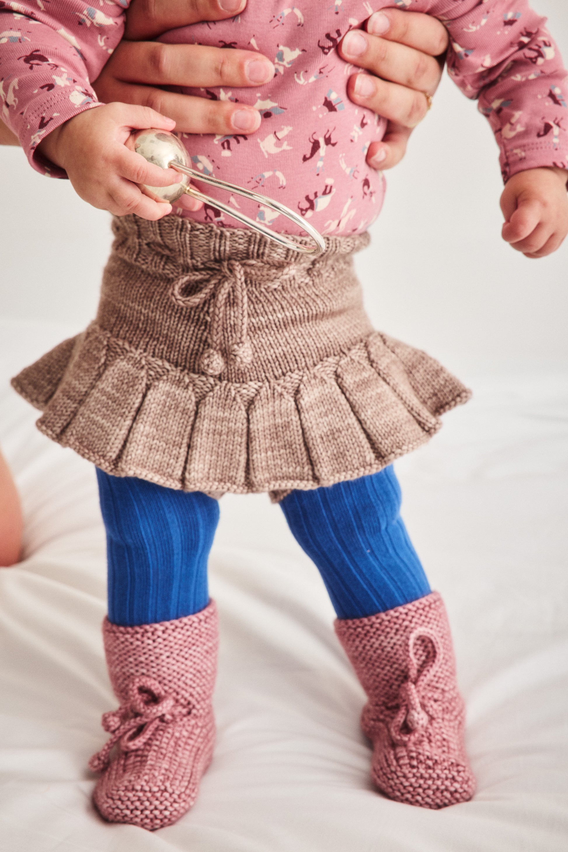 Baby Classic Booties - Antique Rose
