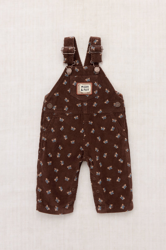 Baby Corduroy Carpenter Overall - Dark Roast Mariposa