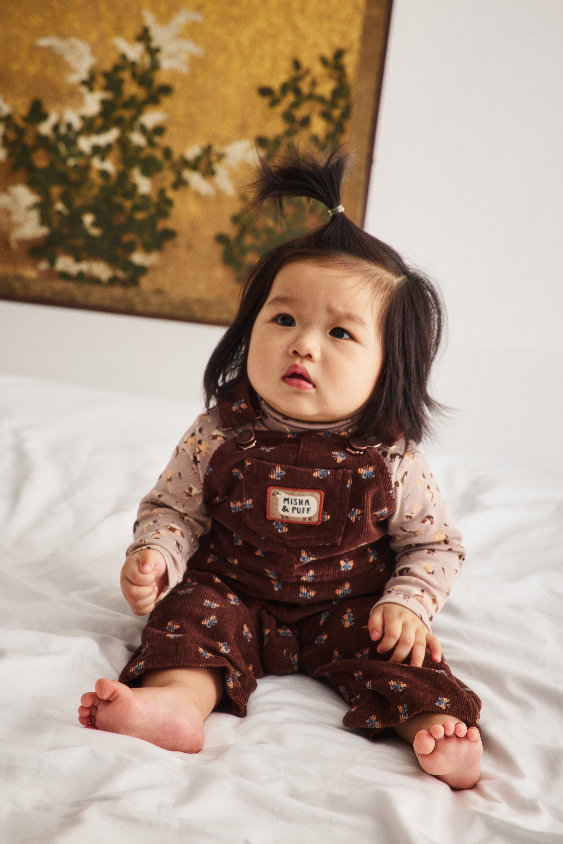 Baby Corduroy Carpenter Overall - Dark Roast Mariposa