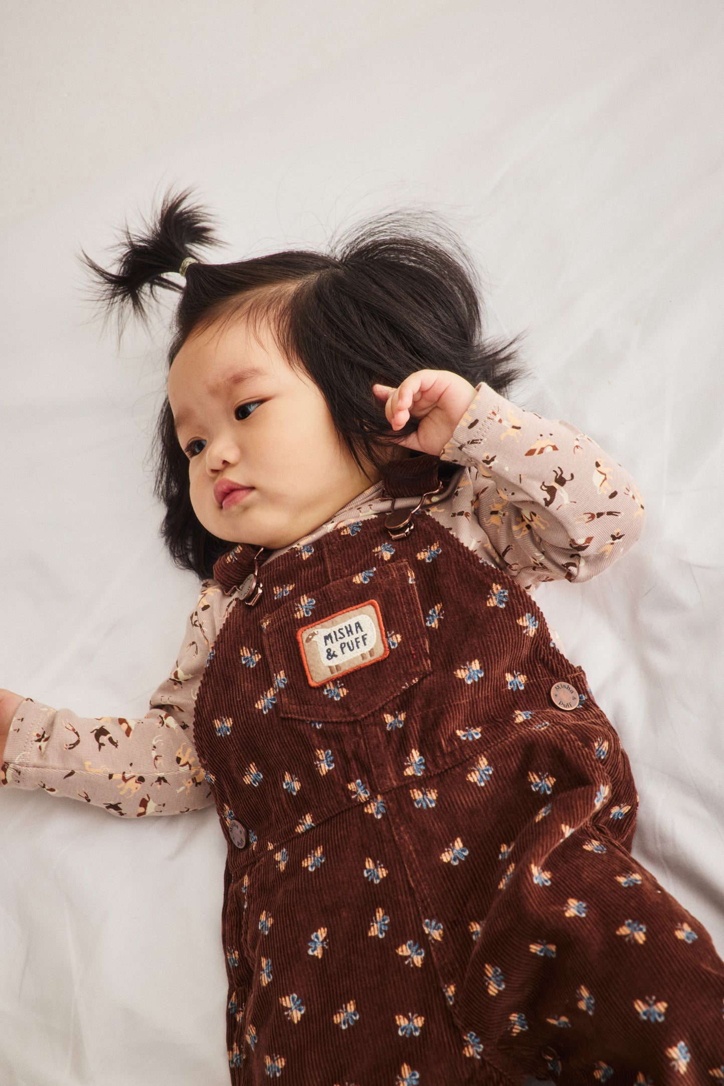 Baby Corduroy Carpenter Overall - Dark Roast Mariposa