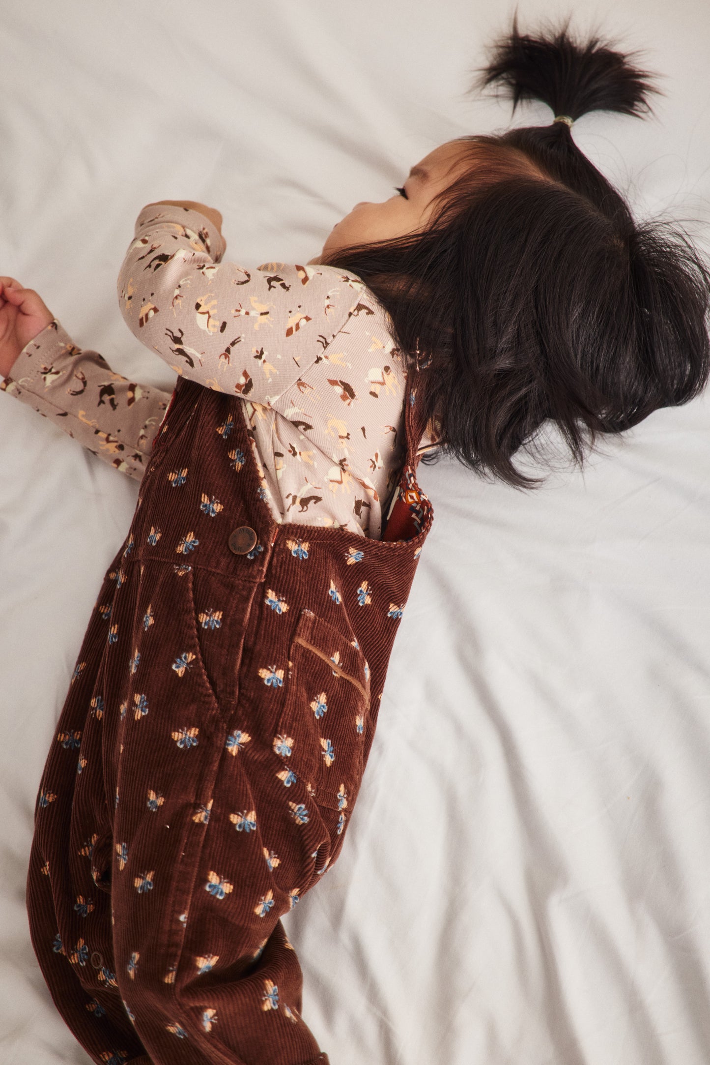 Baby Corduroy Carpenter Overall - Dark Roast Mariposa