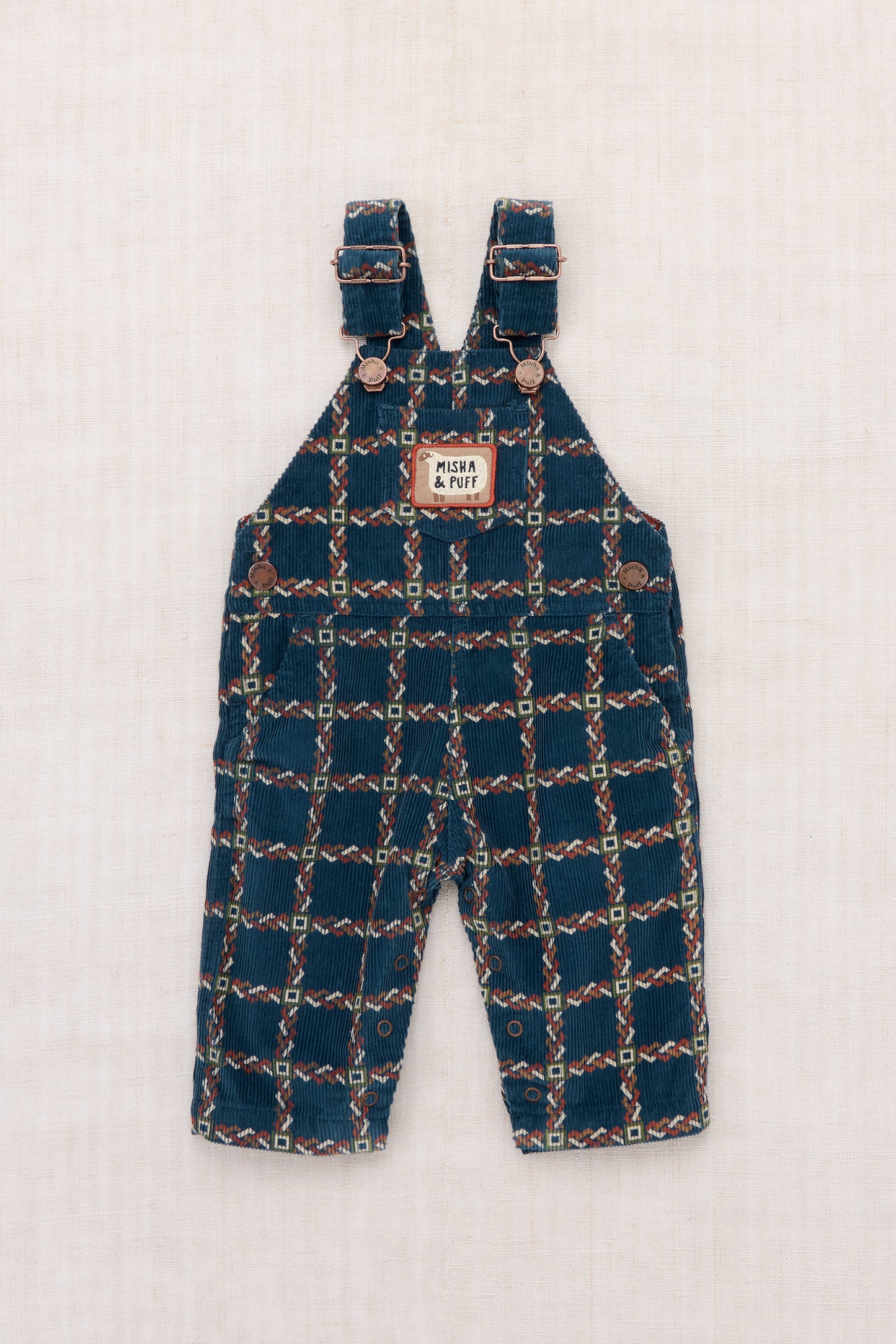 Baby Corduroy Carpenter Overall - Marine Blue Portico