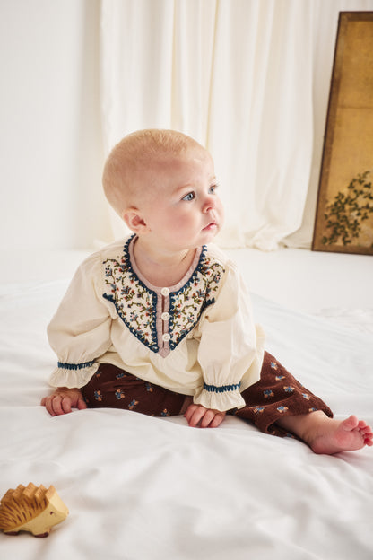 Baby Corduroy Yume Pant - Dark Roast Mariposa