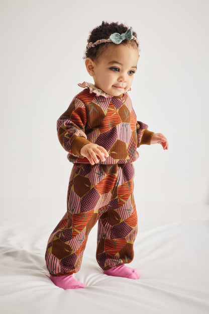 Baby Crewneck Sweatshirt - Antique Rose Kyoto