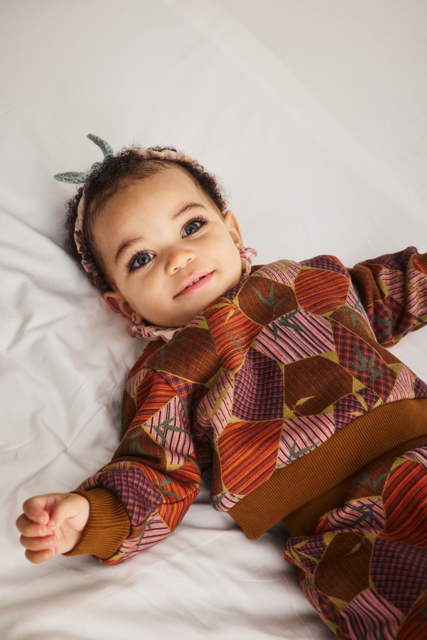 Baby Crewneck Sweatshirt - Antique Rose Kyoto