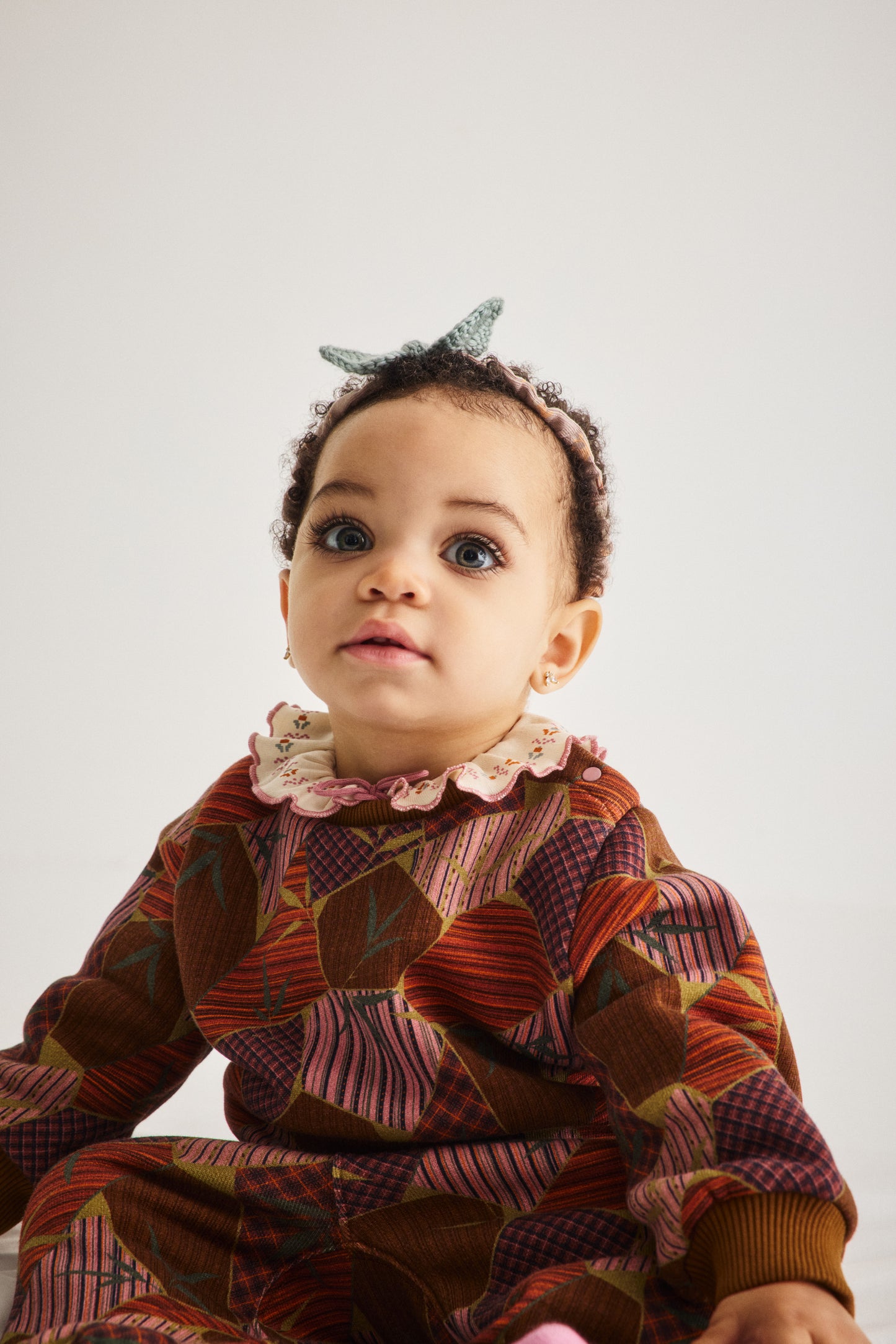 Baby Crewneck Sweatshirt - Antique Rose Kyoto