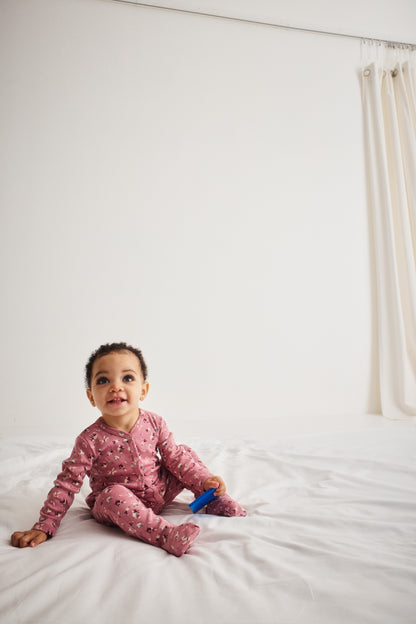 Baby Footed One-Piece - Antique Rose Circus