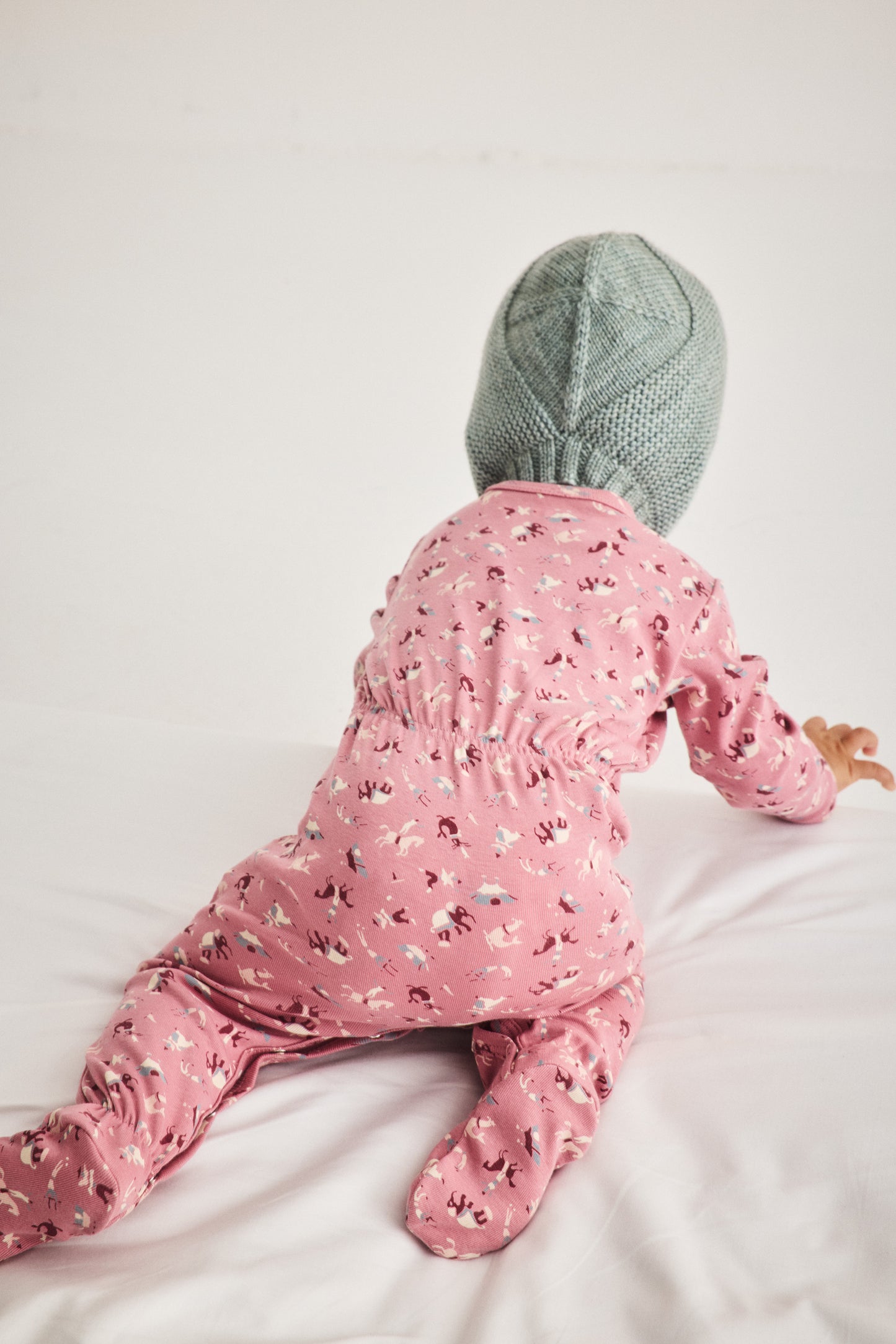 Baby Footed One-Piece - Antique Rose Circus